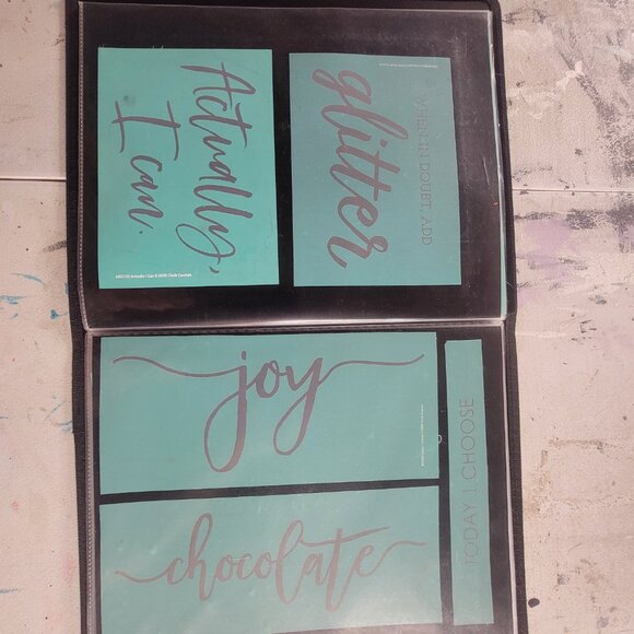Bundle 6 ~ Reusable Silk Screen Stencils ~ 10 x 13 Binder ~Miscellaneous - Picture 14 of 16